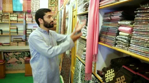 Seller of Pashmina Stock Footage 24636162