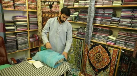 Seller of Pashmina Stock Footage 24636735