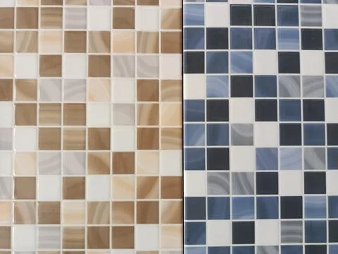 Selling ceramics with various attractive patterns and colors. Stock Photos