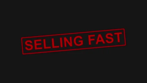 Selling fast red stamp text on dark background Stock Footage 337788896