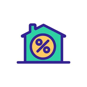 Selling a house icon vector. Isolated contour symbol illustration Stock Illustration