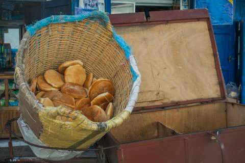 Selling pita bread Stock-Fotos