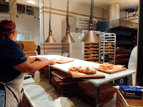 Selling Pizza Stock Footage 139373880