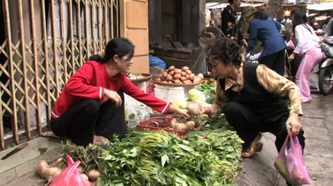 Selling Veggies Stock Footage 33799618