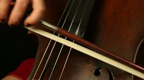 Сello on  black background Stock Footage 21239802