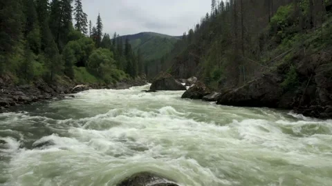 Selway River Drone 4k Stock Footage 158405064