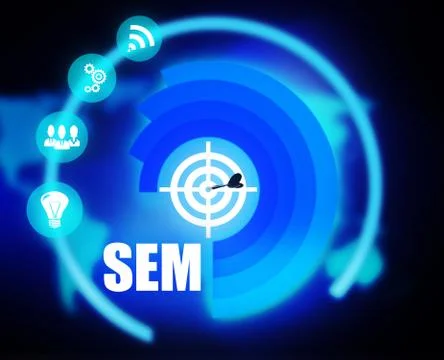 Sem connect concept plan graphic background color Stock Illustration