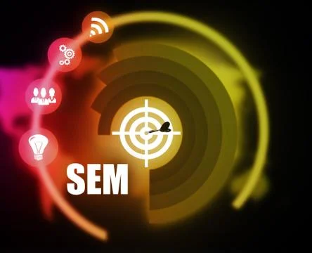 Sem connect concept plan graphic background color Stock Illustration