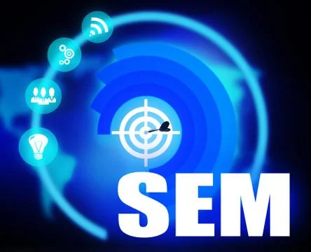 Sem connect concept plan graphic background color Stock Illustration