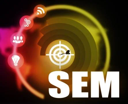 Sem connect concept plan graphic background color Stock Illustration