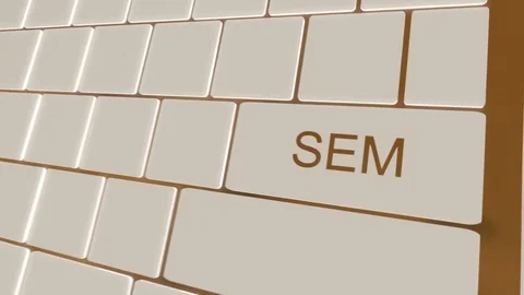 SEM-Key Concept 4K 3D animation gold Stock Footage 73650232