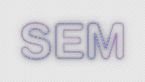 Sem neon effects, text animation on transparent background Stock Footage 303587545