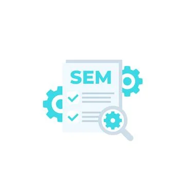 SEM, search engine marketing icon, vector design 스톡 일러스트