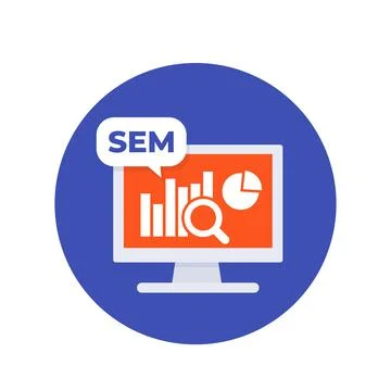 SEM, search engine marketing vector illustration イラスト素材