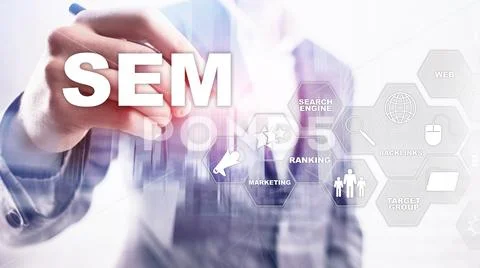 SEM Search Engine Optimization Marketing Ranking Traffic Website Internet Stock Photos