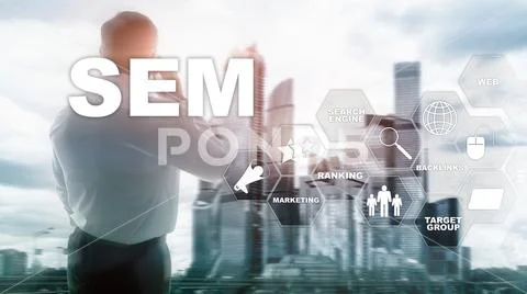 SEM Search Engine Optimization Marketing Ranking Traffic Website Internet Stock Photos