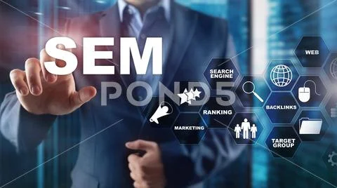 SEM Search Engine Optimization Marketing Ranking Traffic Website Internet Stock Photos