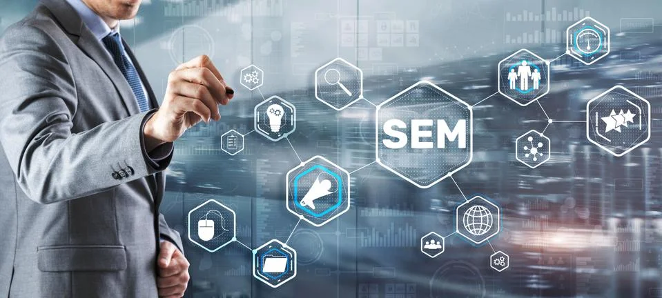 SEM Search Engine Optimization Marketing Ranking Traffic Website Technology 写真素材