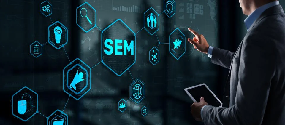 SEM Search Engine Optimization Marketing Ranking Traffic Website Technology 写真素材