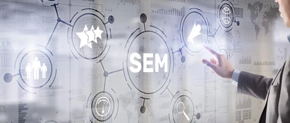 SEM Search Engine Optimization Marketing Ranking Traffic Website Technology 写真素材