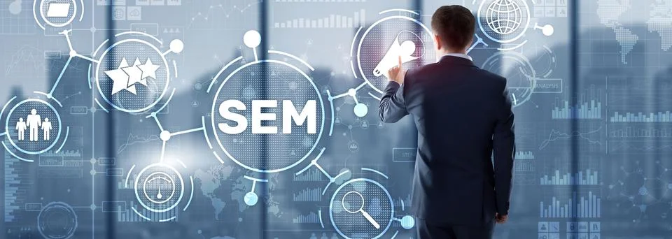 SEM Search Engine Optimization Marketing Ranking Traffic Website Technology 写真素材