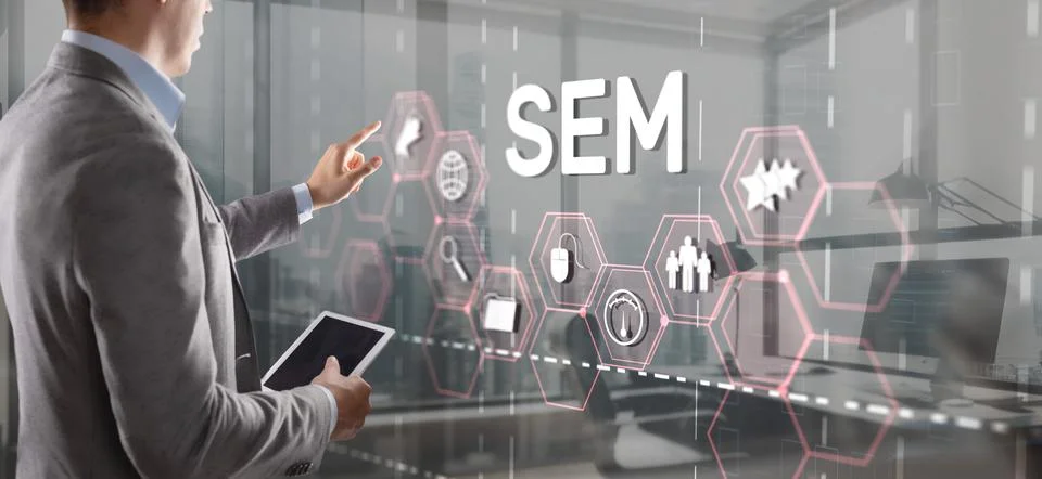 SEM Search Engine Optimization Marketing Ranking Traffic Website Technology 写真素材