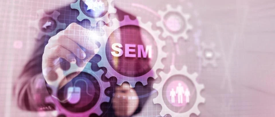 SEM Search Engine Optimization Traffic Website Internet Business Technology Stock Photos