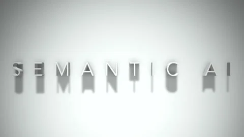 Semantic AI 3D title animation with shadows on a white background Vidéo 296716672