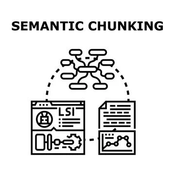 Semantic chunking concept vector icon illustration イラスト素材