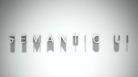 Semantic ui 3D title animation with shadows on a white background Stock-Footage 297012992