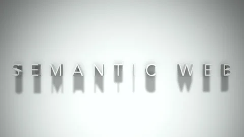 Semantic web 3D title animation with shadows on a white background Stock Footage 297817781