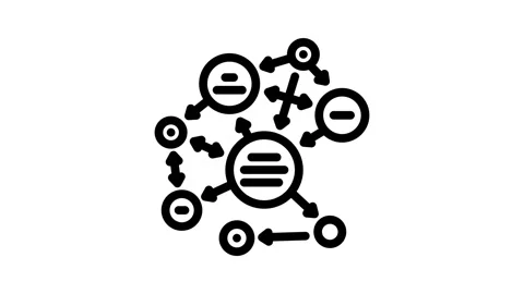 Semantic web natural language processing nlp line icon animation Stock Footage 326751298
