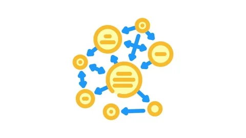 Semantic web natural language processing nlp color icon animation Stock Footage 327259356