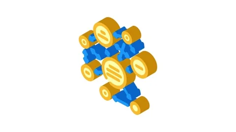 Semantic web natural language processing nlp isometric icon animation Stock Footage 327280191