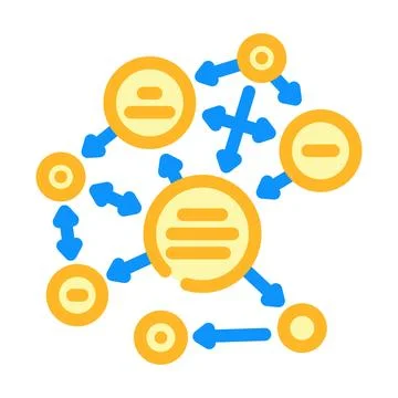 Semantic web natural language processing nlp color icon vector illustration Stock Illustration