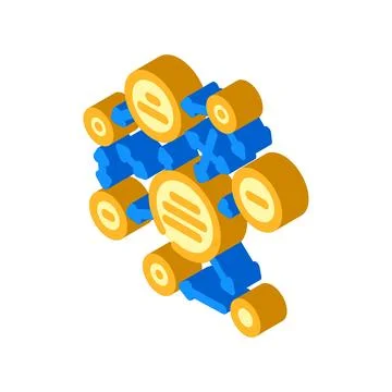 Semantic web natural language processing nlp isometric icon vector illustrati イラスト素材