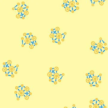 Semantic web natural language processing nlp vector seamless pattern Stock Illustration