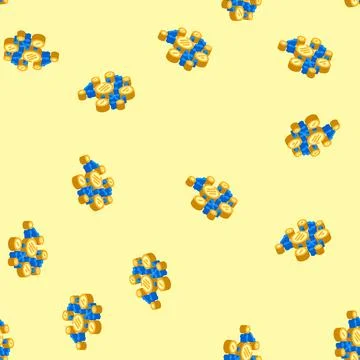 Semantic web natural language processing nlp isometric icon seamless pattern Stock Illustration