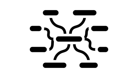 Semantic web nlp glyph icon animation Video stock 326145133