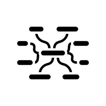 Semantic web nlp glyph icon vector illustration イラスト素材