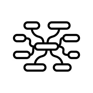 Semantic web nlp line icon vector illustration Illustration