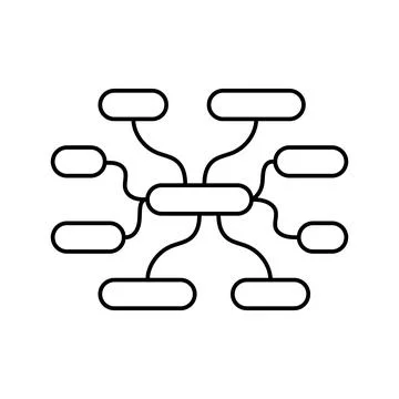 Semantic web nlp line icon vector illustration Stock Illustration