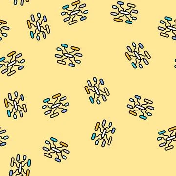 Semantic web nlp vector seamless pattern 스톡 일러스트