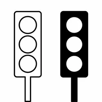 Semaphore icons set Illustrazione stock