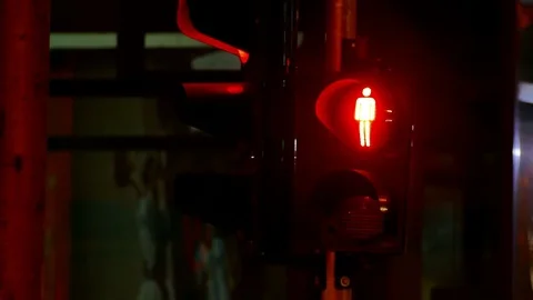 Semaphore - Signal Notification for Traffic Stock Footage 85049987