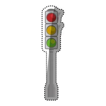 Semaphore traffic light post 스톡 일러스트