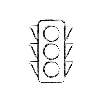 Semaphore traffic light post 스톡 일러스트