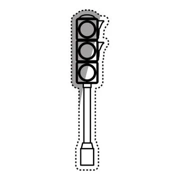 Semaphore traffic light post 스톡 일러스트