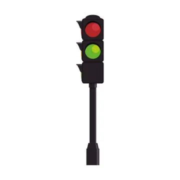 Semaphore traffic light post pedestrain 스톡 일러스트