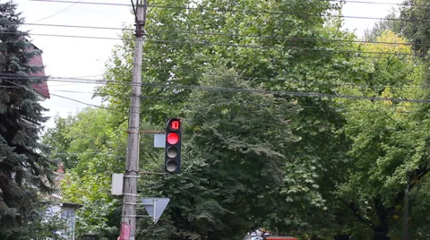 Semaphore - traffic light sequence Video stock 32256231